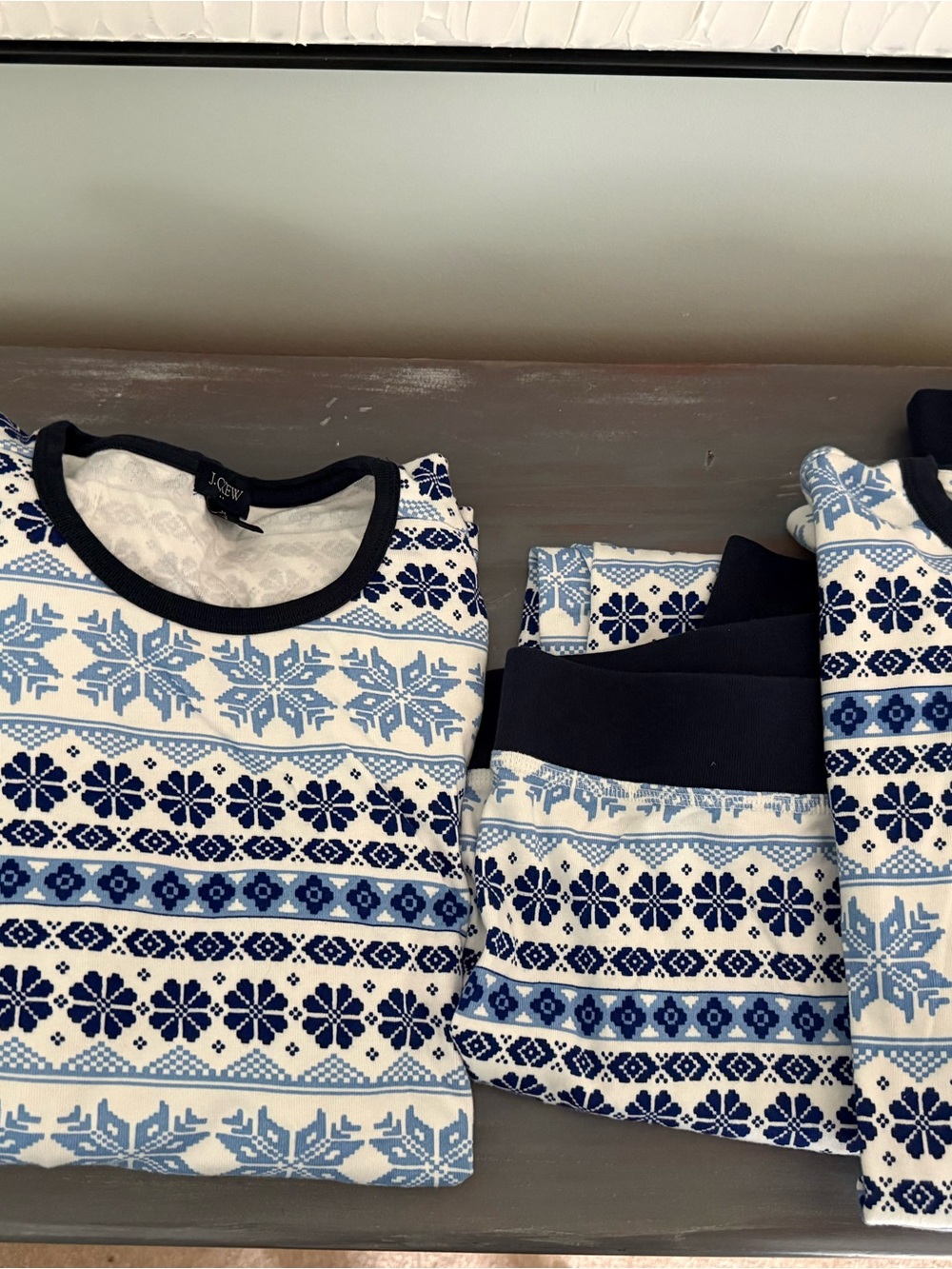 J Crew Men’s and Women’s Holiday Pajama sets size Medium